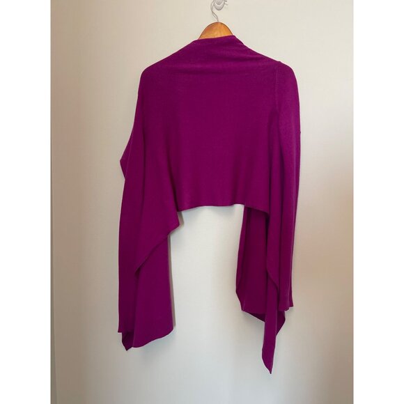 DKNY Womens Open Front Cardigan P/S Purple Wool and cashmere. - Picture 4 of 13